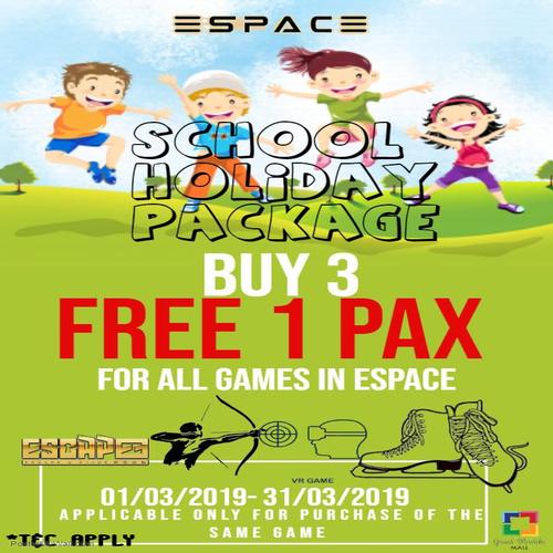 ESPACE - School Holiday Package March 2019