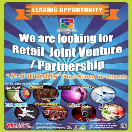 Leasing Opportunity - Retail Joint Venture/Partnership