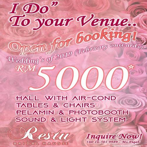 I Do' To Your Venue - Restu Bridal Hausse Promo 2018